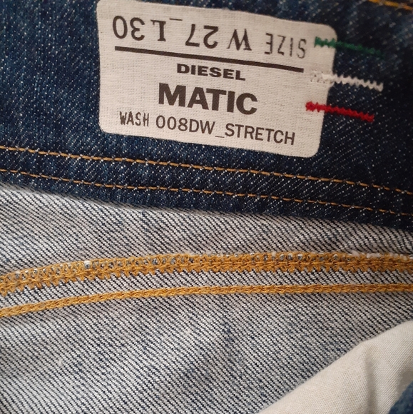 Diesel Women's Matic Jeans Size 27 Authentic Made in Italy - Picture 11 of 16